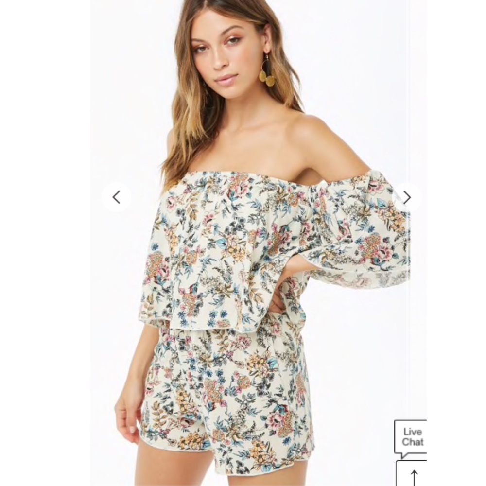 Floral Off-The-Shoulder Romper